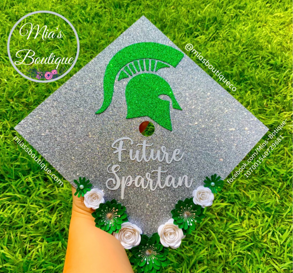 Custom Graduation Cap College Theme Graduation Cap Floral Grad Cap