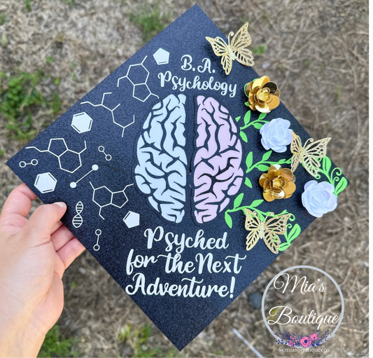 Psychology Graduation Cap Topper Graduation Cap Forensic Psychology Graduation Cap Topper
