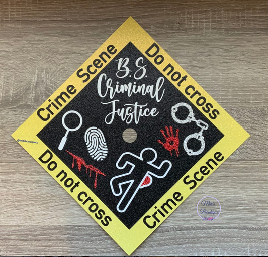 * Criminal Justice Graduation Cap Topper
