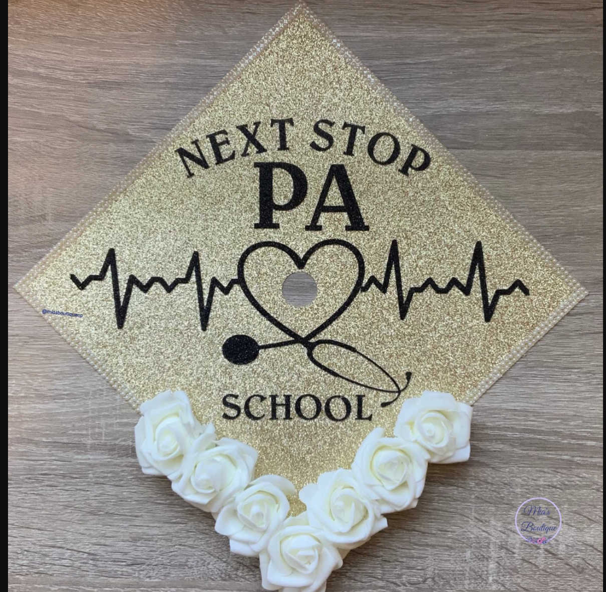0 Floral PA School Grad Cap cover