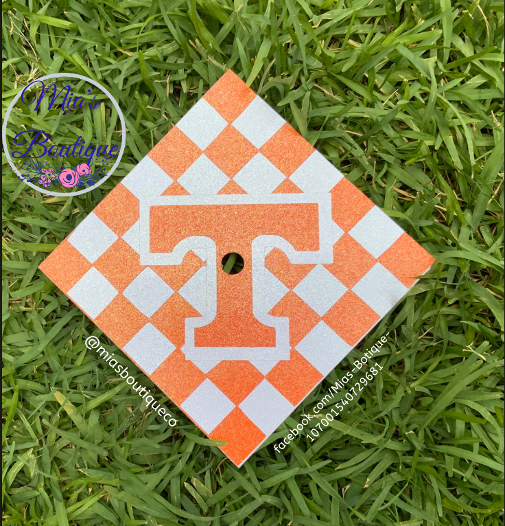 University of Tennessee Graduation Cap Topper Teacher Purple