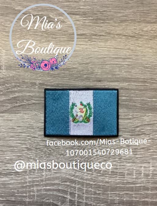 Embroidered Guatemala Flag Iron On Application Patch/ Graduation Patches/ Patches for stole/ Country Flag Patches
