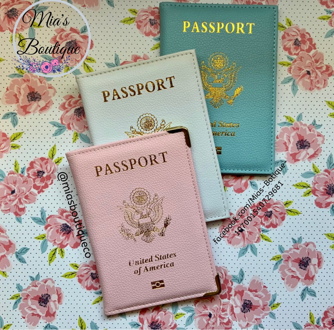Passport Covers/ Passport Holders / Pink, White, Blue Passport Covers
