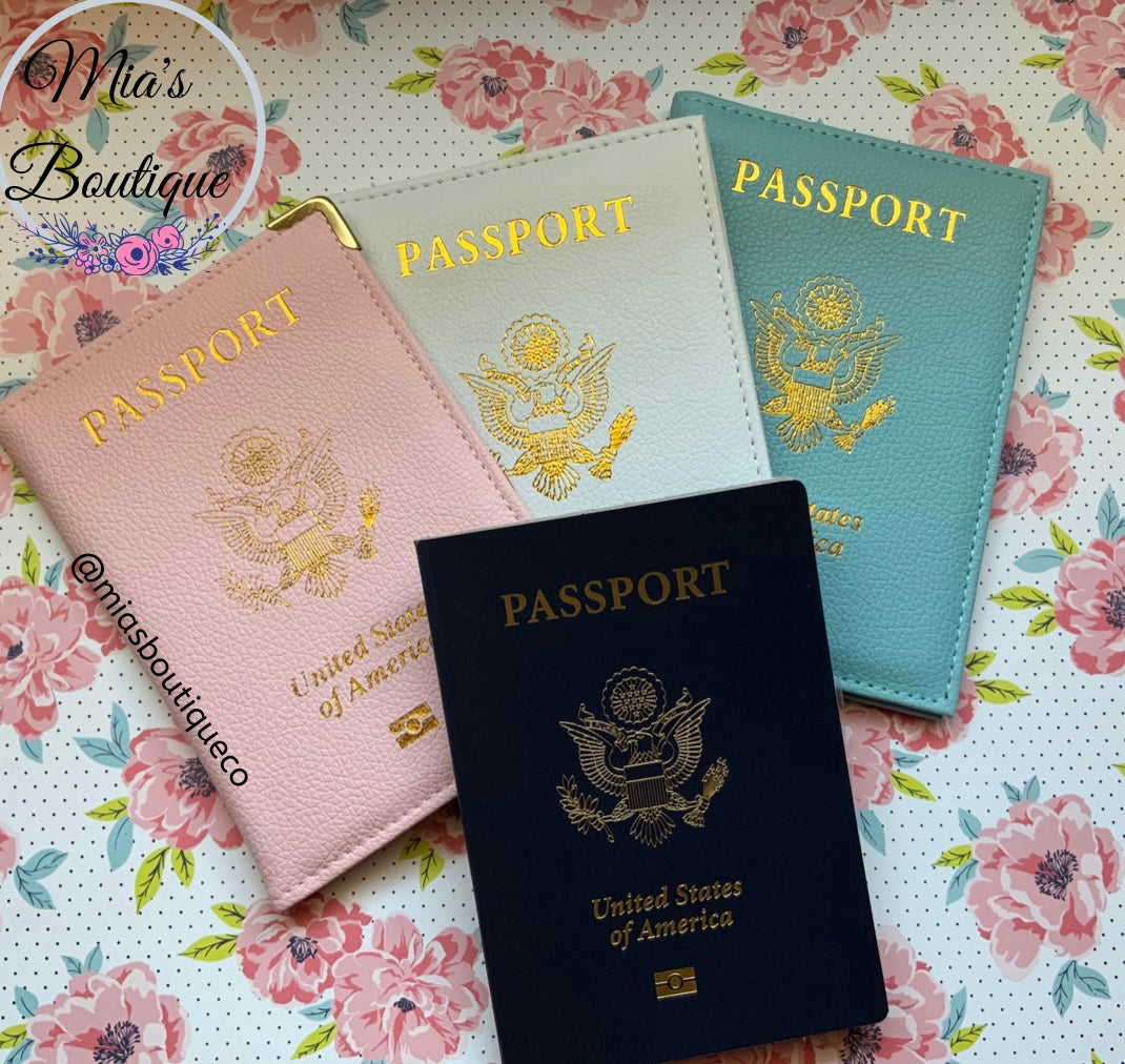 Passport Covers/ Passport Holders / Pink, White, Blue Passport Covers