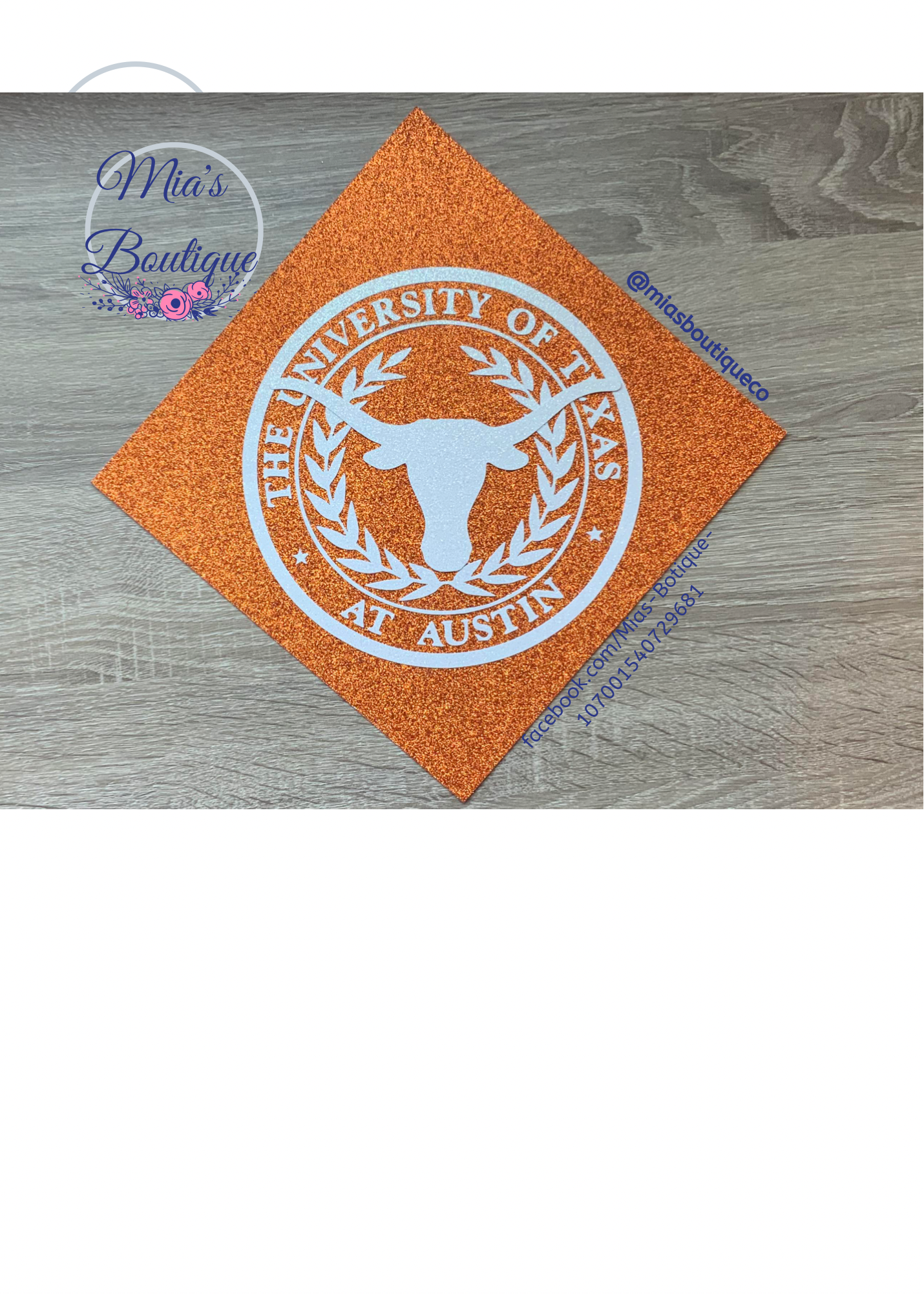 UT Graduation Cap Topper, Custom UT Graduation Cap, Custom College Theme Graduation Cap (AS IS)