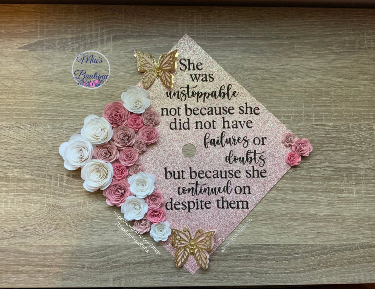 Graduation Cap cover Personalize Graduation Cap Floral Graduation cover Sunflower Roses Graduation Cap Custom Graduation Cap