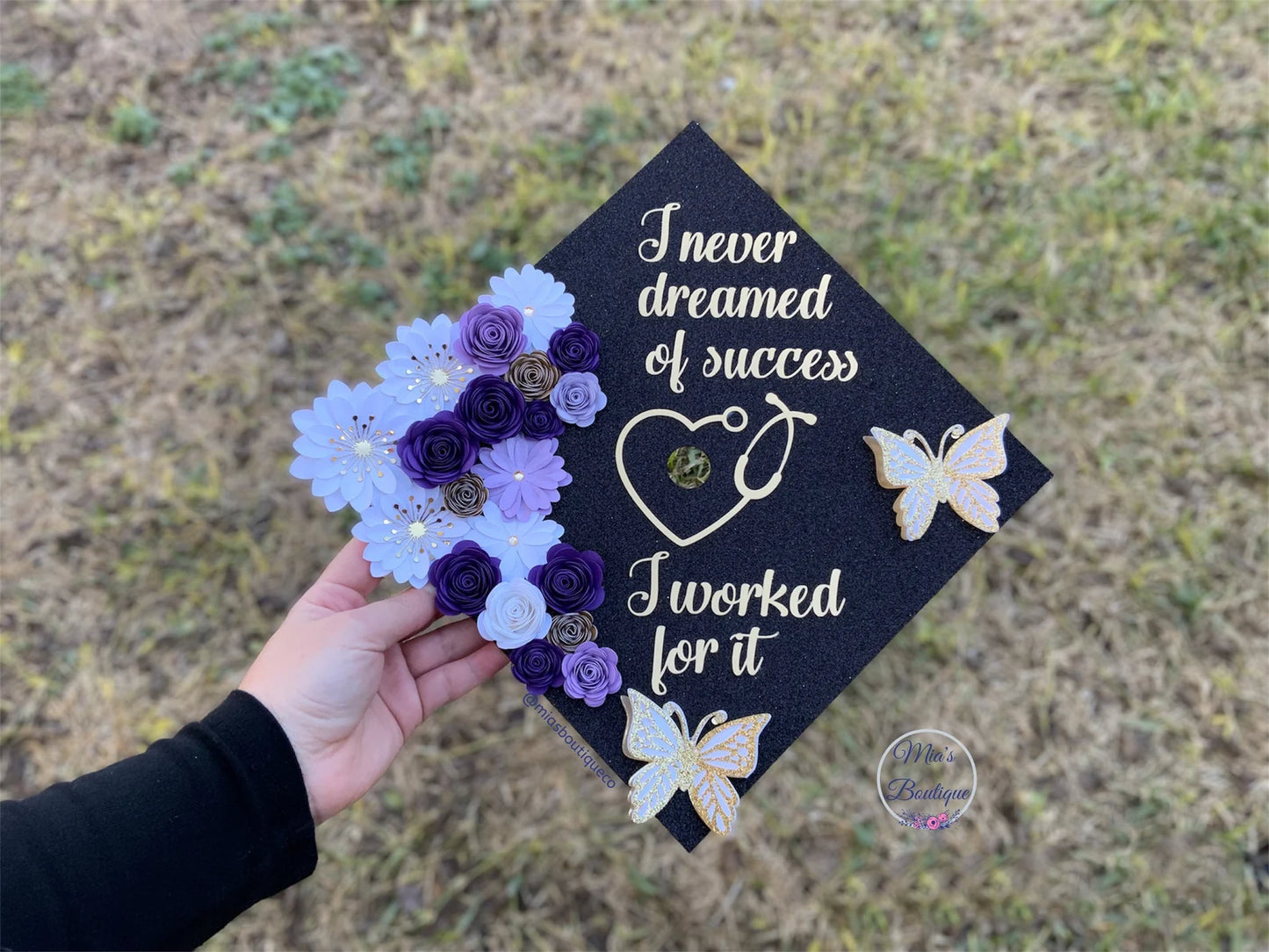 Graduation Cap cover Personalize Graduation Cap Nurse Graduation cover Sunflower Roses Graduation Cap Custom Graduation Cap
