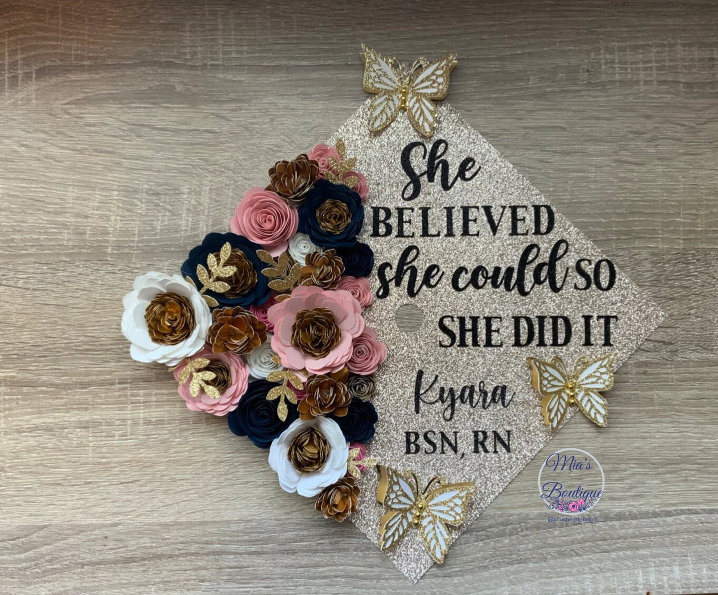 Custom Personalized Graduation Cap Topper She Believed She Could So She Did