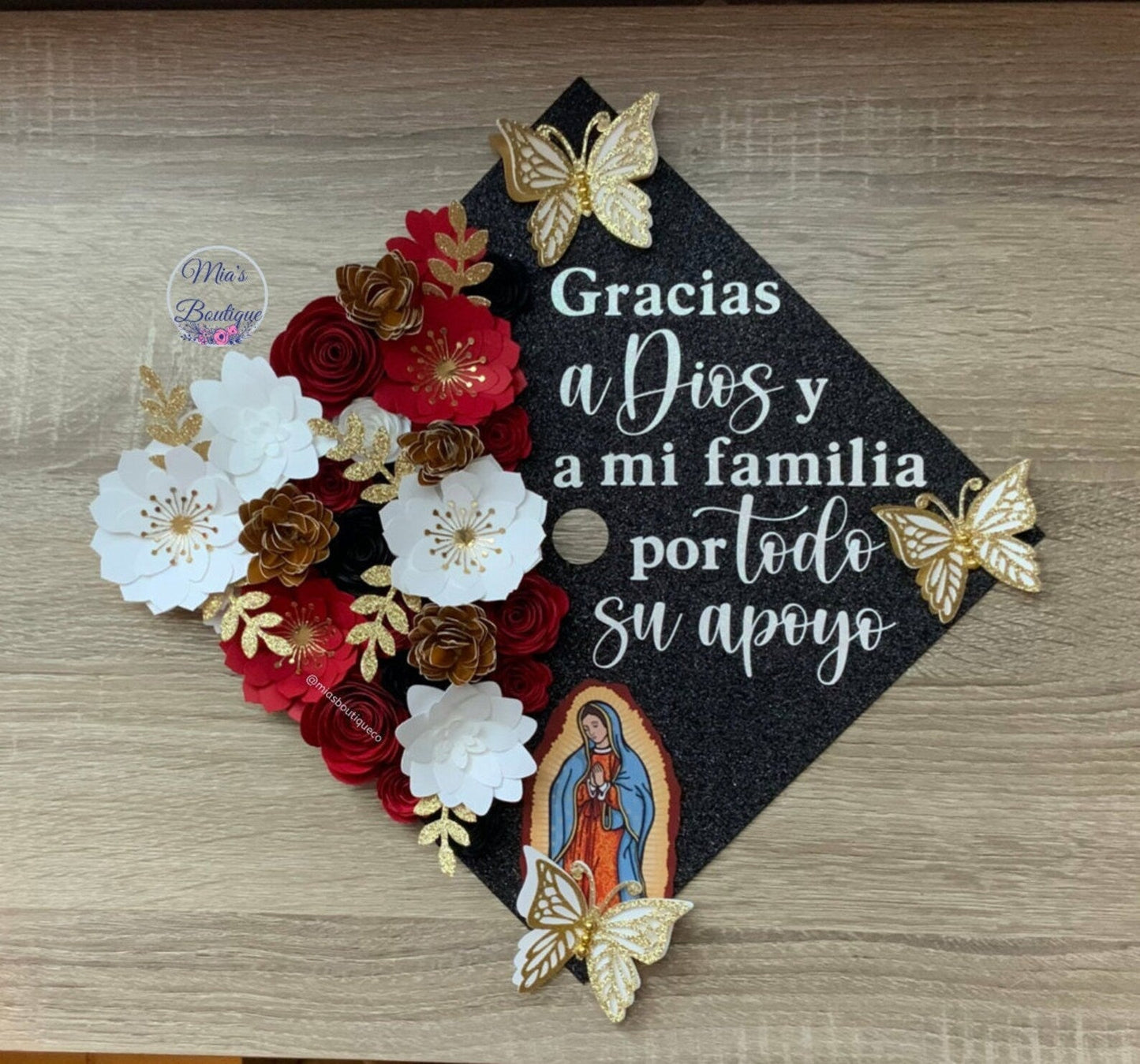 Mexico Graduation Cap Custom Graduation Cap cover Graduation Cap Personalized Graduation Cap Flower Roses