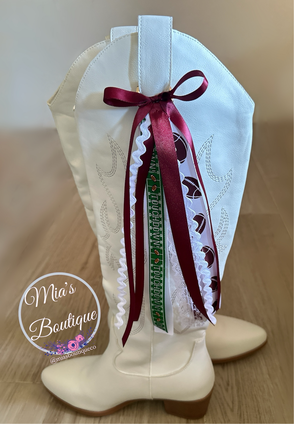 Boot Rivbons For Megan Boot Ribbons / Gameday Boot Ribbons / Boot Bottons / Gameday Boot ...