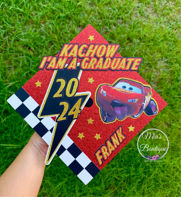 Character Theme Cars Graduation Cap Topper Custom Graduation Cap Toppe ...