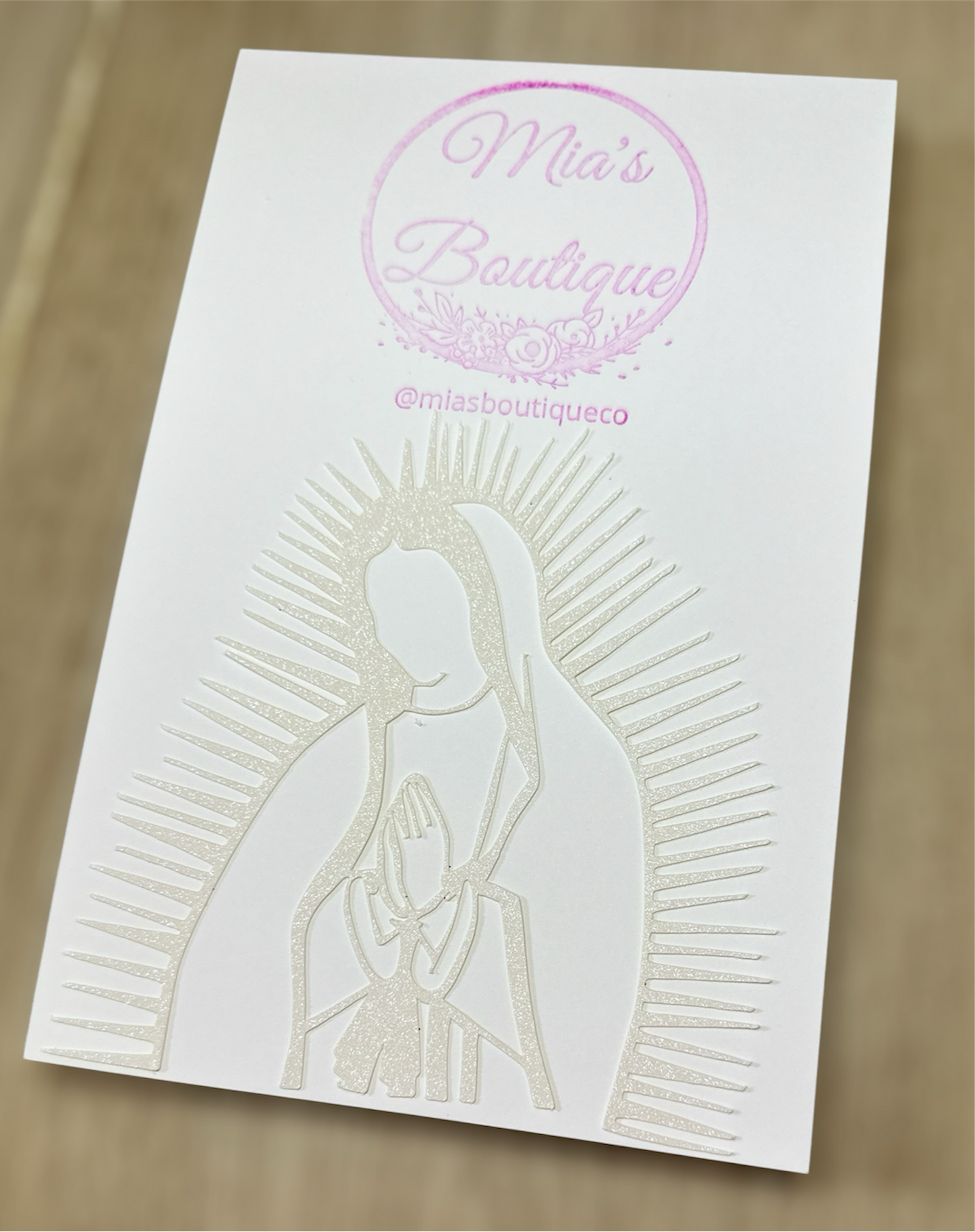 Virgen de Guadalupe Stencil cut out, Virgin Mary cut out to place on DIY crafting project, Embellishments Decorations graduation cap