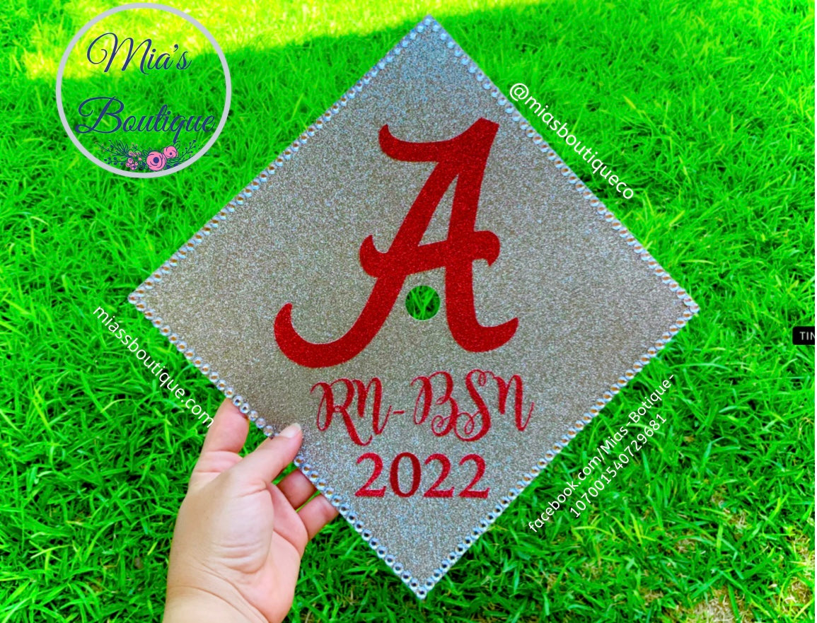 Graduation Cap cover (AS IS)Custom Graduation Cap Custom College Theme ...