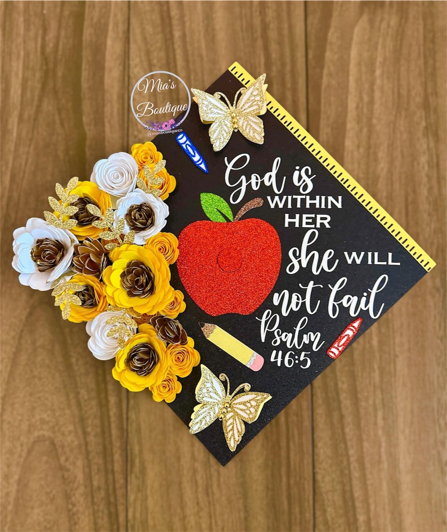 Custom Personalized Graduation Cap Topper Teacher Elementary Custom Grad Cap Teacher