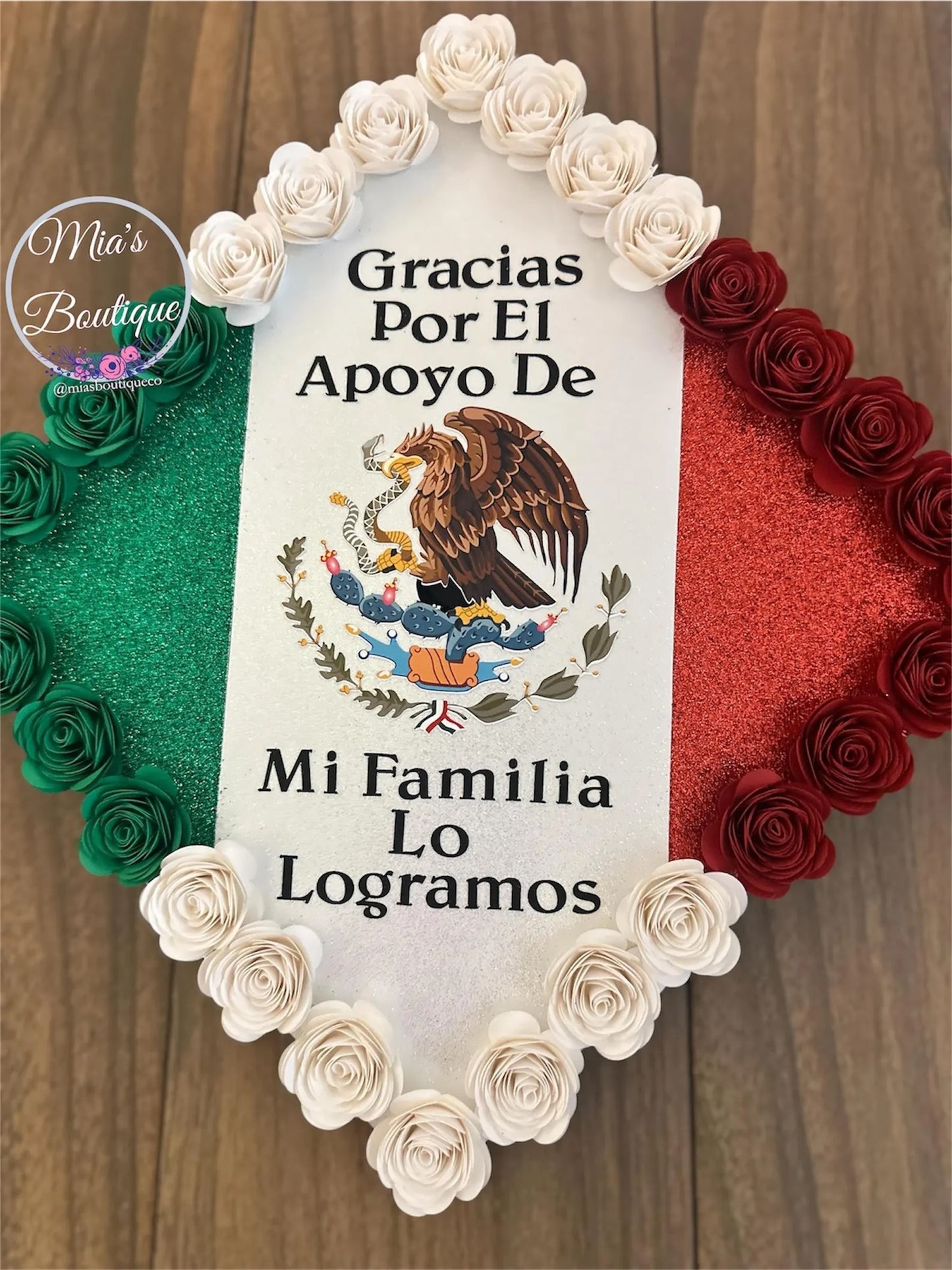 Custom Mexico Graduation Cap Topper Mexican Flag with Flowers Sunflower
Graduation Cap Mexican Hispanic Country