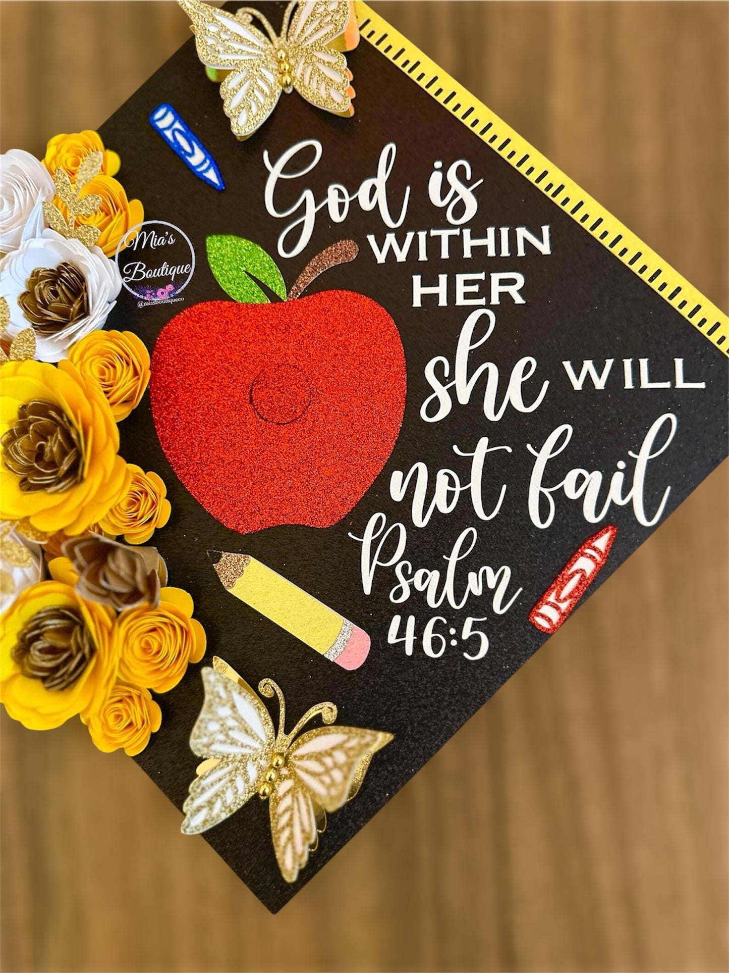 Custom Personalized Graduation Cap Topper Teacher Elementary Custom Grad Cap Teacher