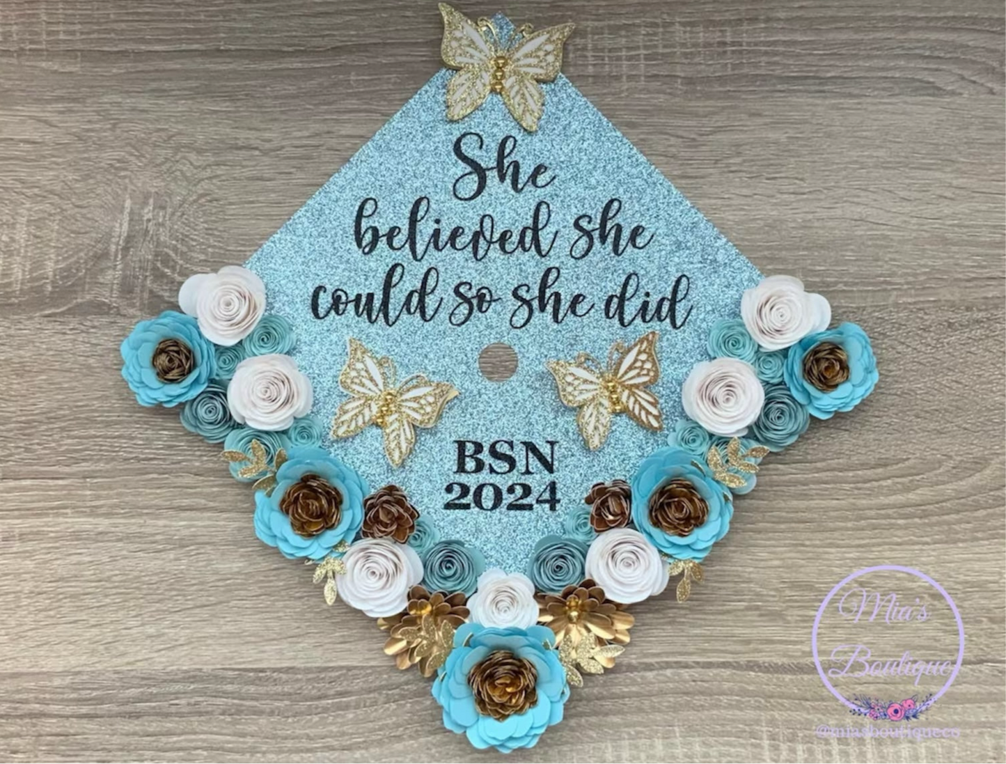 Custom Personalized Graduation Cap Topper She Believed she could