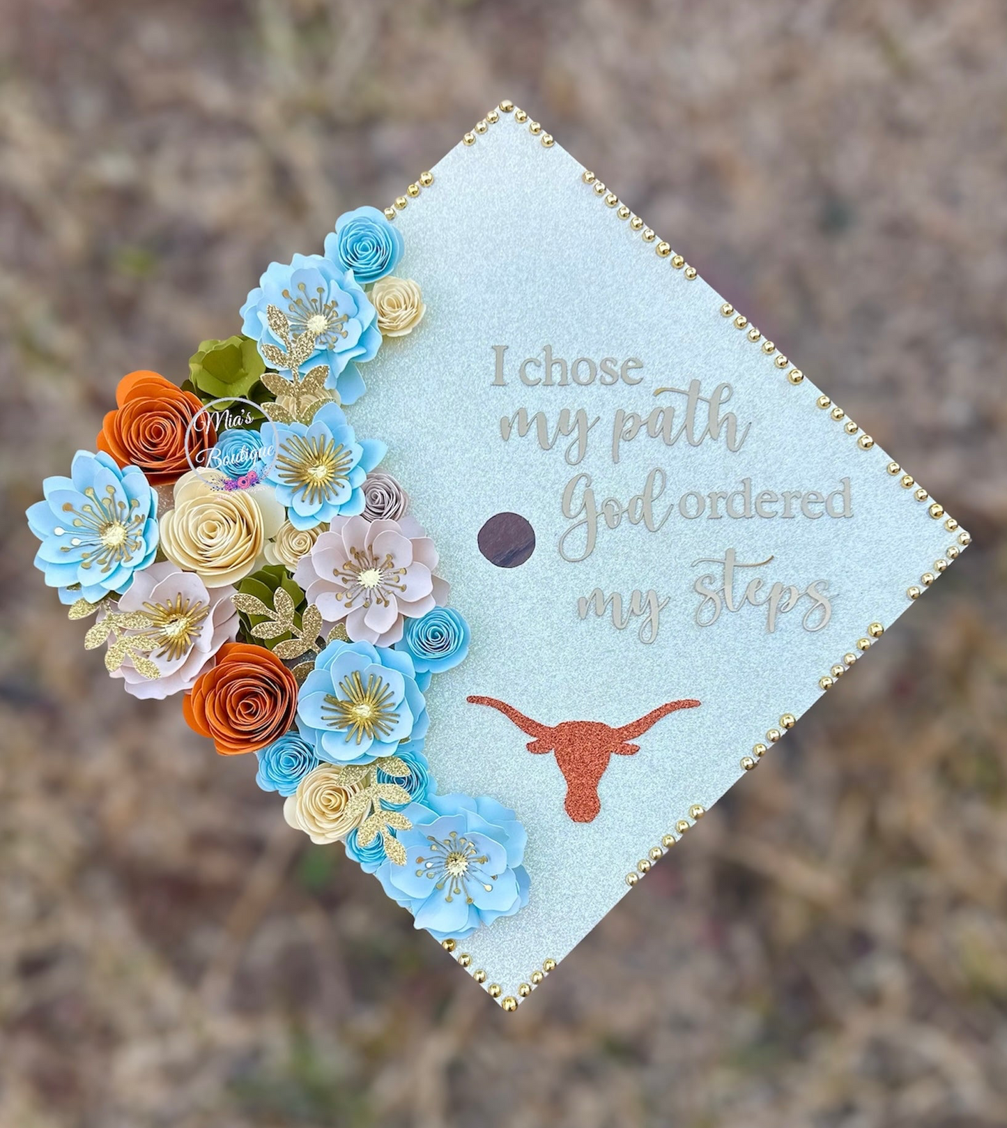 UT Graduation Cap Topper, Custom UT Graduation Cap, Custom College Theme Graduation Cap