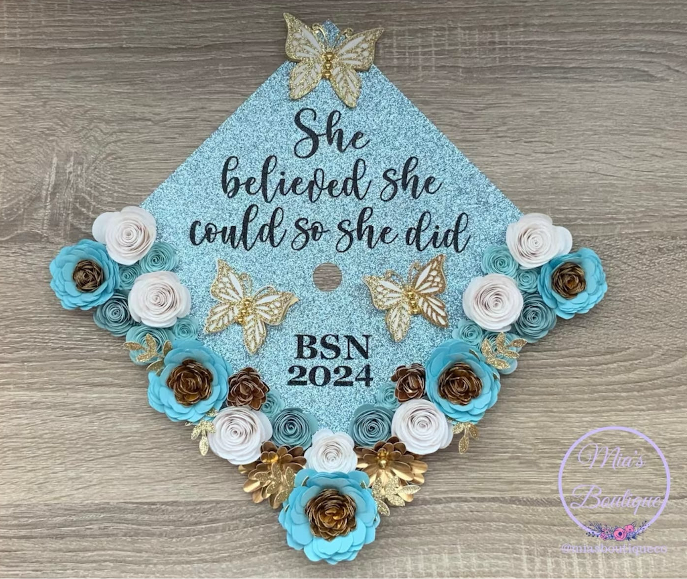 Custom Personalized Graduation Cap Topper She Believed she could