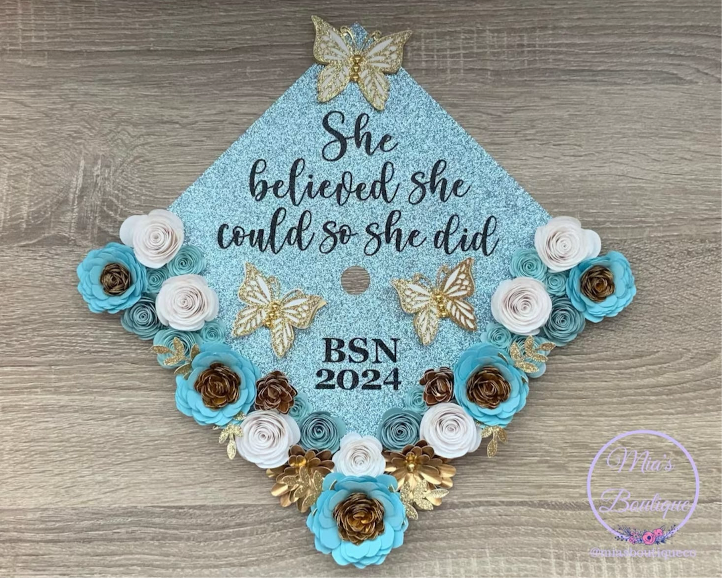 Custom Personalized Graduation Cap Topper She Believed she could
