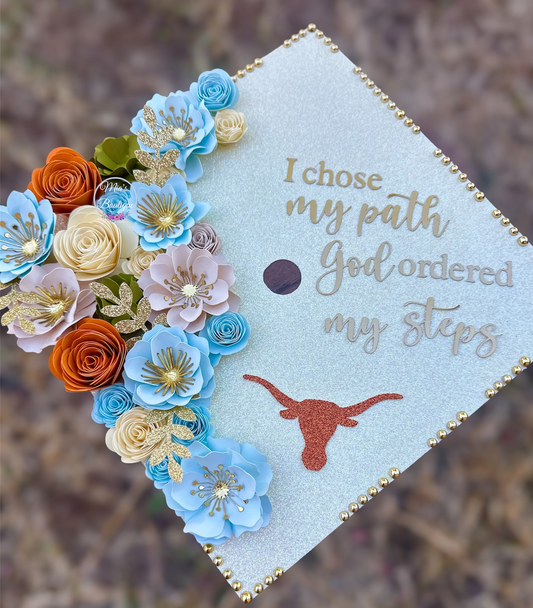 UT Graduation Cap Topper, Custom UT Graduation Cap, Custom College Theme Graduation Cap