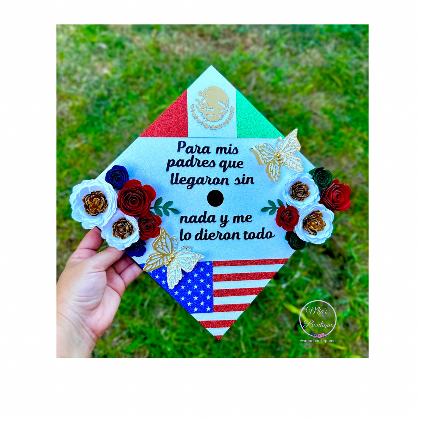 Custom Mexico graduation cap, Mexico graduation cap, Decoration for graduation, Graduation cap topper