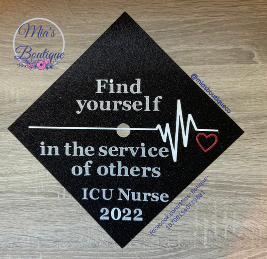 RN Graduation Cap cover/ Nurse Graduation Cap/ Graduation Cap cover