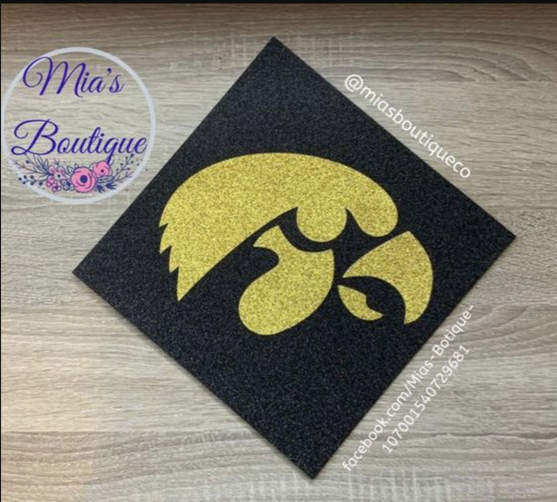 Iowa Grad Cap University of Iowa Graduation Cap | Hawkeye Graduation Cap | College ...