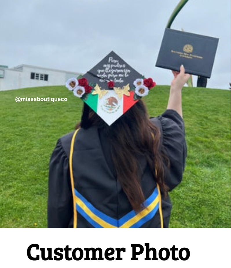*Sunflower Roses Mexico Graduation Cap