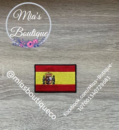 Embroidered Spain Flag Iron On Application Patch/ Graduation Patches/ Patches for stole/ Country Flag Patches