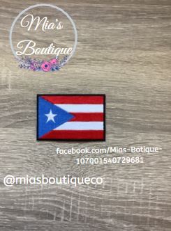 Embroidered Puerto Rico Flag Iron On Application Patch/ Graduation Patches/ Patches for stole/ Country Flag Patches