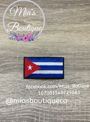 Embroidered Cuba Flag Iron On Application Patch/ Graduation Patches/ Patches for stole/ Country Flag Patches