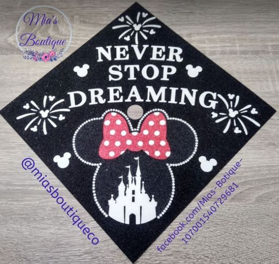 Minnie Graduation Cap / Disney Grad Cap / Custom Graduation Cap cover / Decorated Graduation Cap (AS IS)