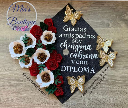 Mexico Floral Graduation Cap cover
