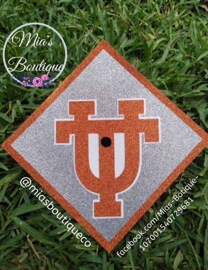 UT Graduation Cap cover (AS IS)/ Custom UT Graduation Cap/ Custom College Theme Graduation Cap